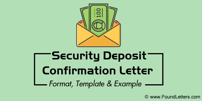 Security Deposit Confirmation Letter Format, Security Letter Template Example