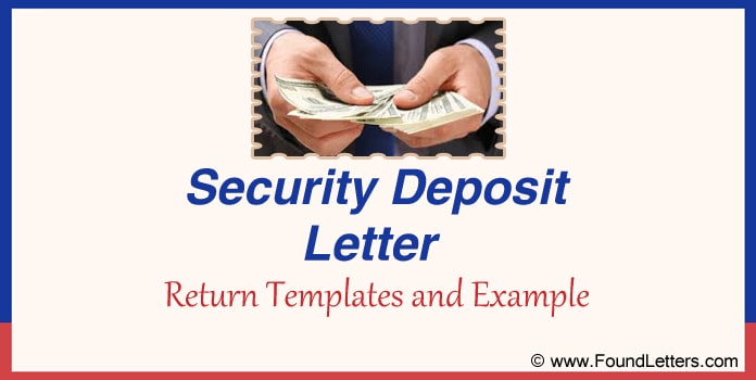 Security Deposit Letter, Security Deposit Return Templates, Example