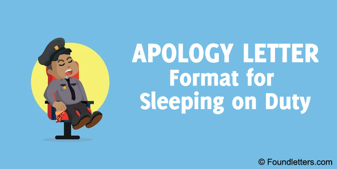 Apology Letter Format for Sleeping on Duty