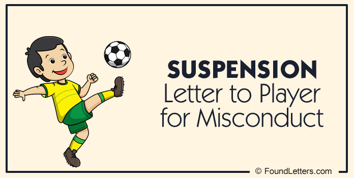 Suspension Letter to Player for Misconduct