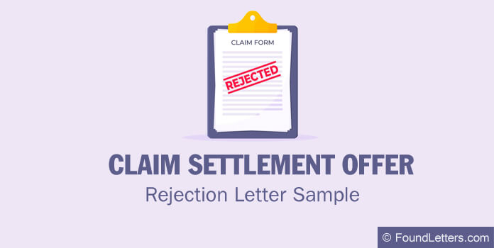 Settlement offer rejection letter sample