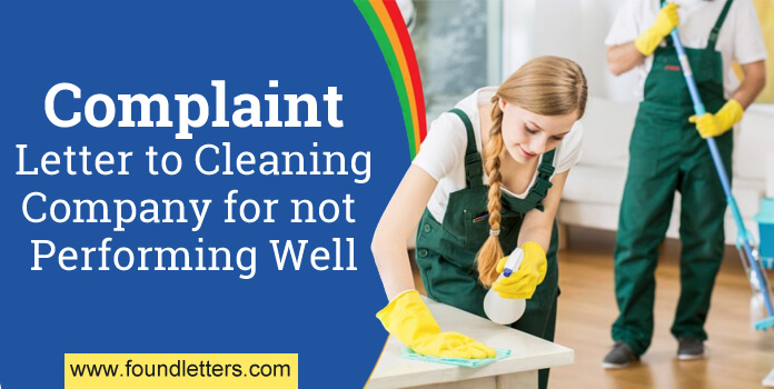 Cleaning Services Complaint Letter Sample 