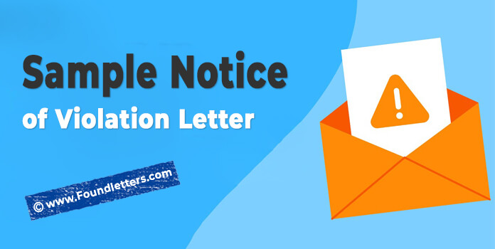 notice of violation letter Sample Format