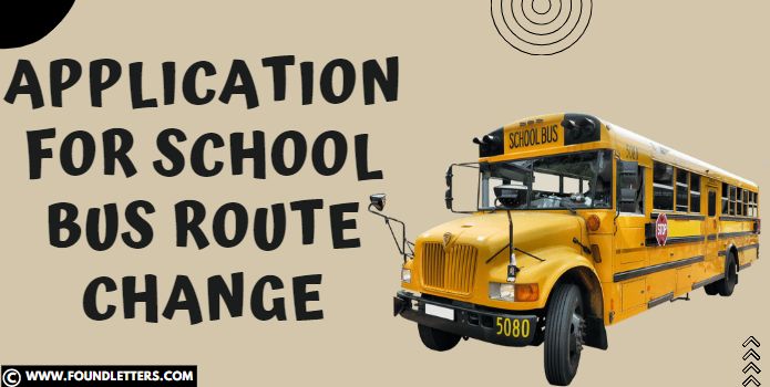 Request letter for school bus route change