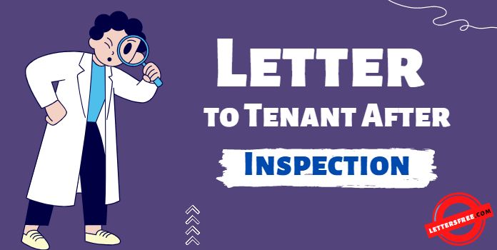 Letter to Tenant After Inspection