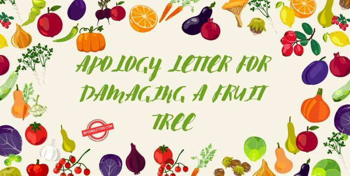 Apology Letter for Damaging a Fruit Tree