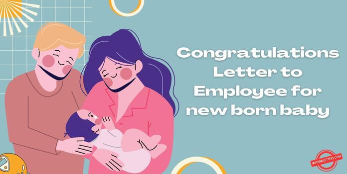 Congratulations Letter to Employee for New Born Baby