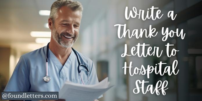 sample thank you letter to hospital staff